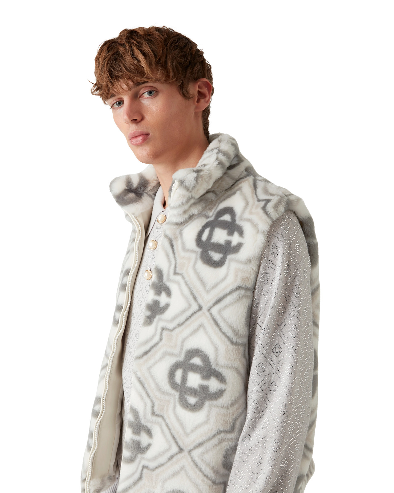 Faux Fur Monogram Gilet | Casablanca Paris - 4