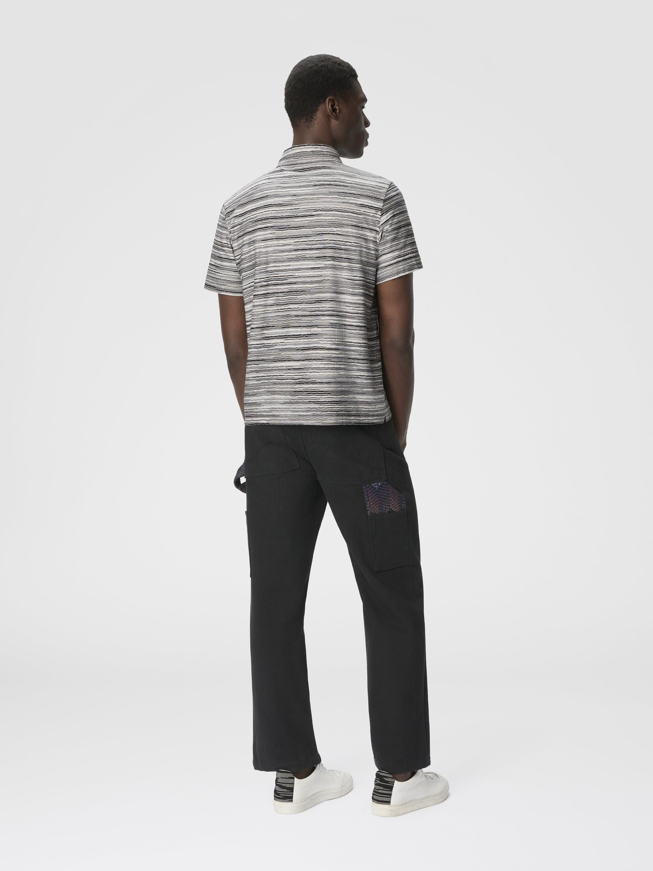Missoni Short Sleeve Polo In Flame Jersey in Grey at Nordstrom - 3