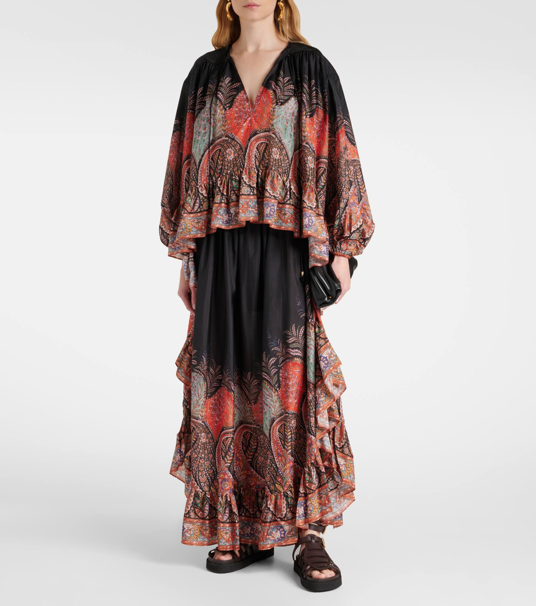 Rhiannon ruffled silk top - 2