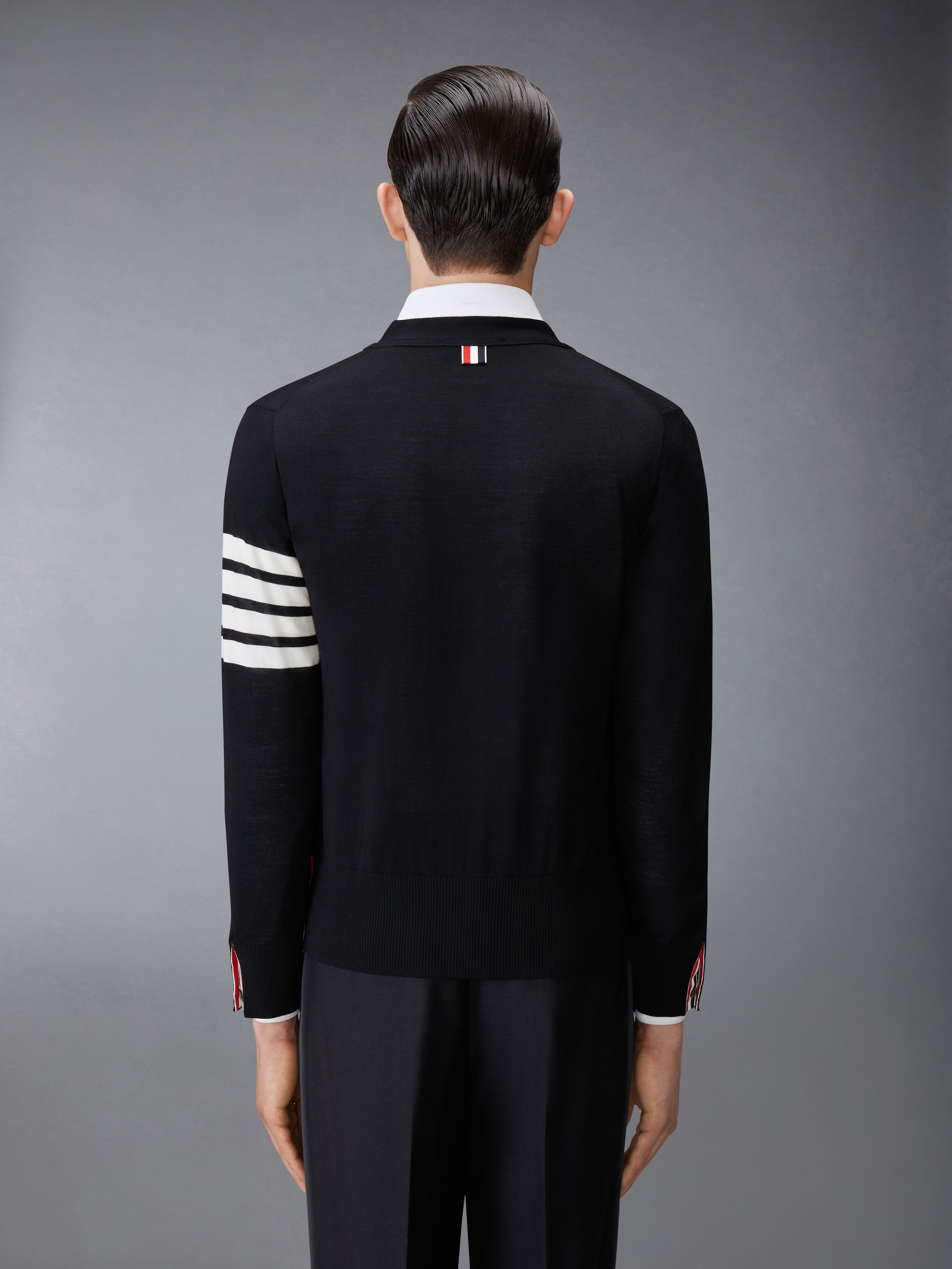 WOOL CLASSIC 4-BAR V-NECK CARDIGAN - 3