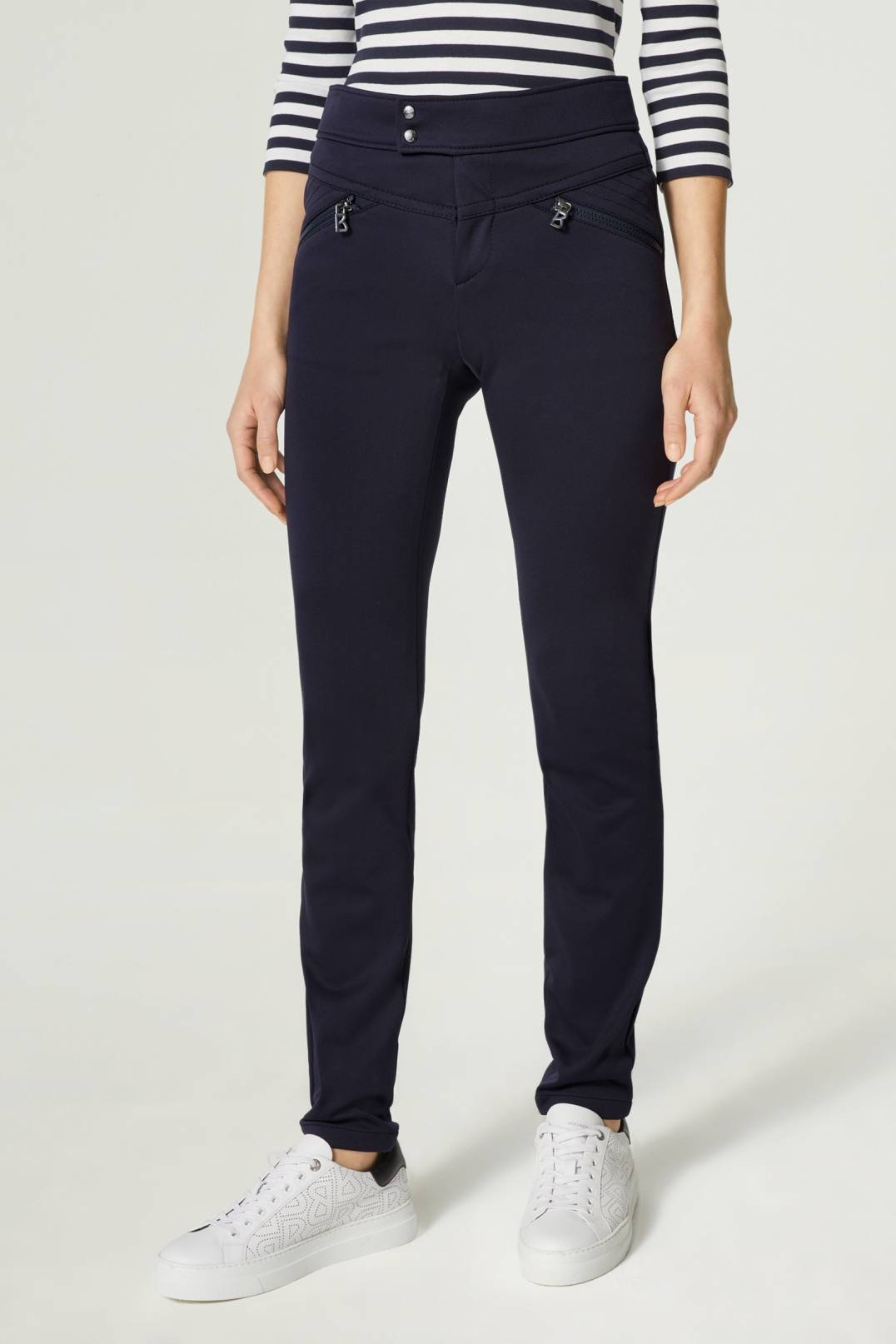 LINDY STRETCH PANTS IN NAVY BLUE - 2