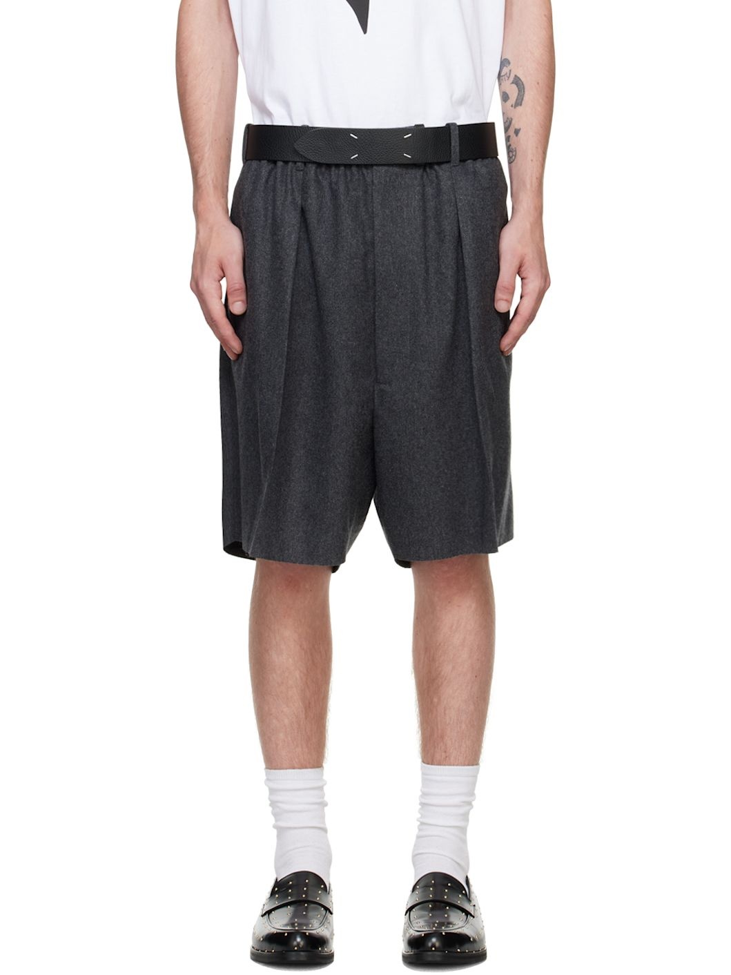 Gray Worker Shorts - 1