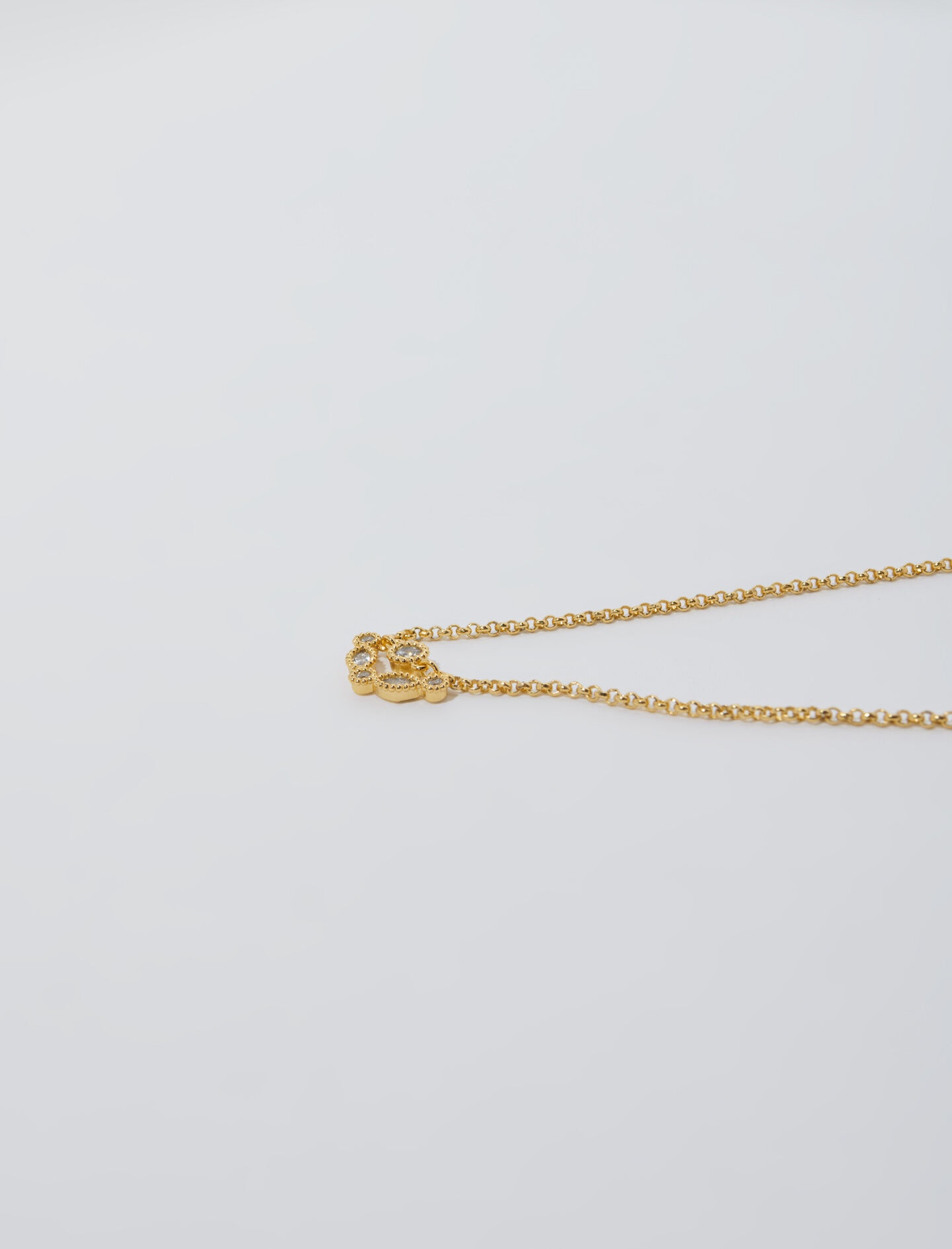 Gold-tone necklace with rhinestones - 4