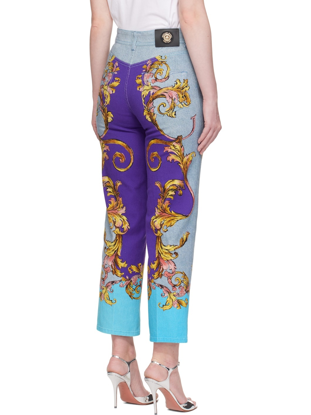 Multicolor Outline Barocco Slim-Fit Jeans - 3