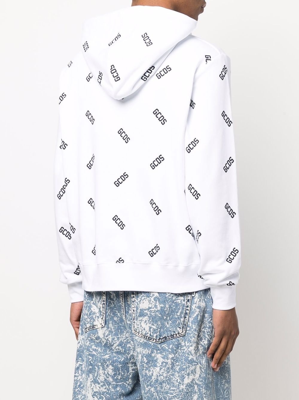 all-over logo print hoodie - 4