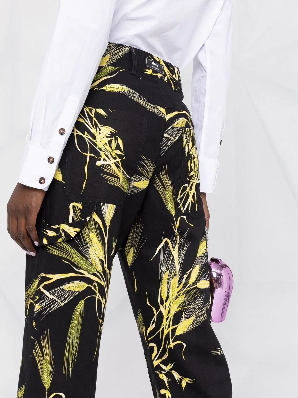 leaf-print trousers - 3