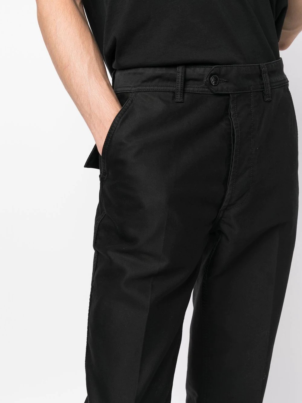 pleated cotton-satin trousers - 5