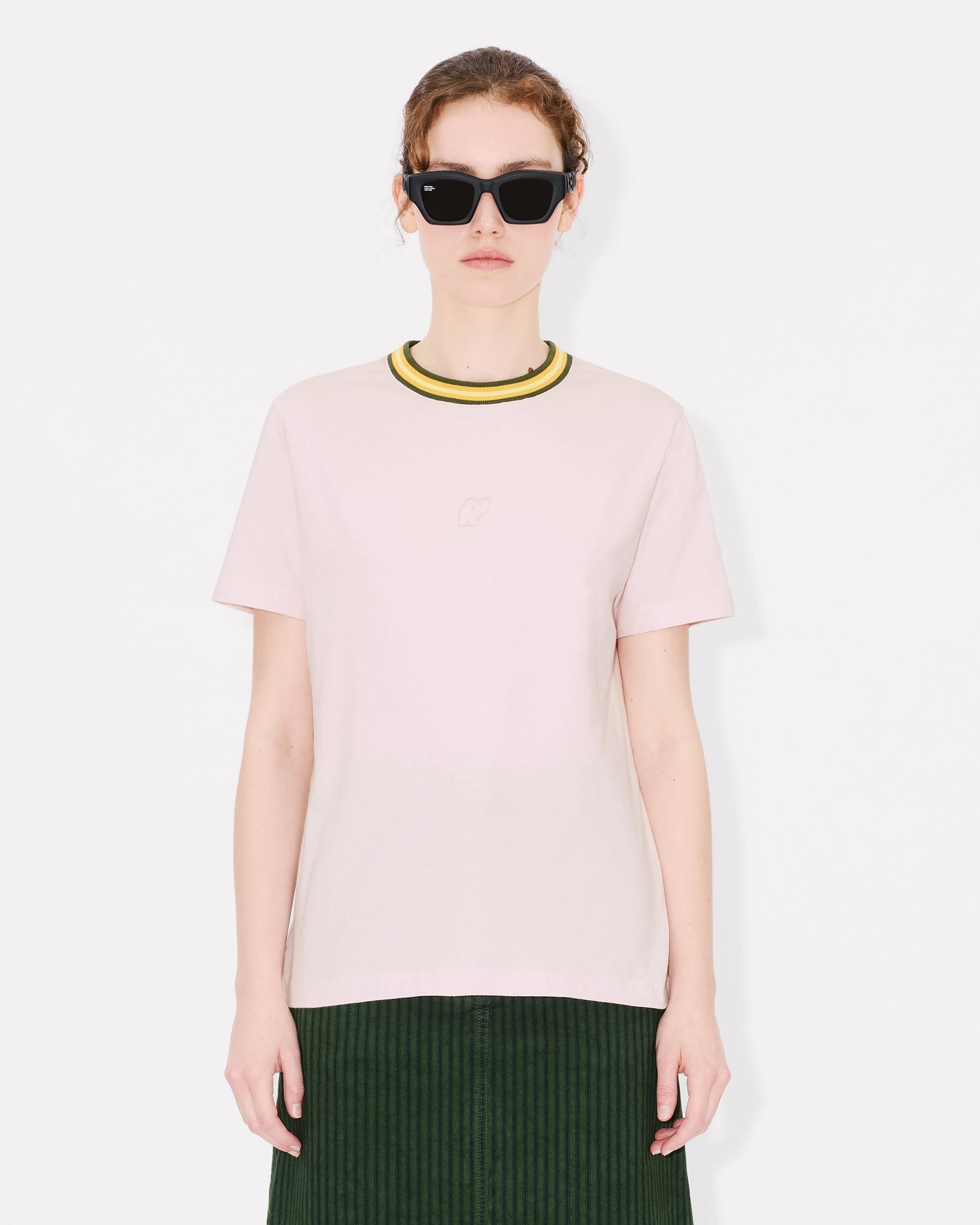 'KENZO Elephant Logo' embroidered loose T-shirt in cotton - 3
