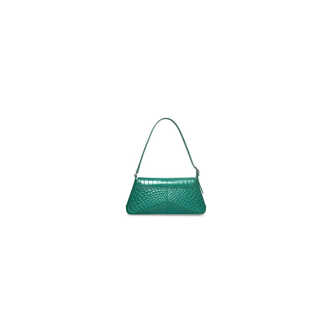 Women's Xx Small Flap Bag Crocodile Embossed in Green - 5