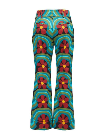 La DoubleJ Hendrix floral-print flared trousers outlook