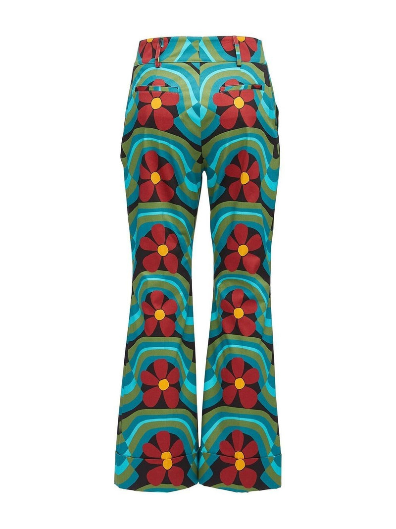 La DoubleJ Hendrix floral-print flared trousers outlook
