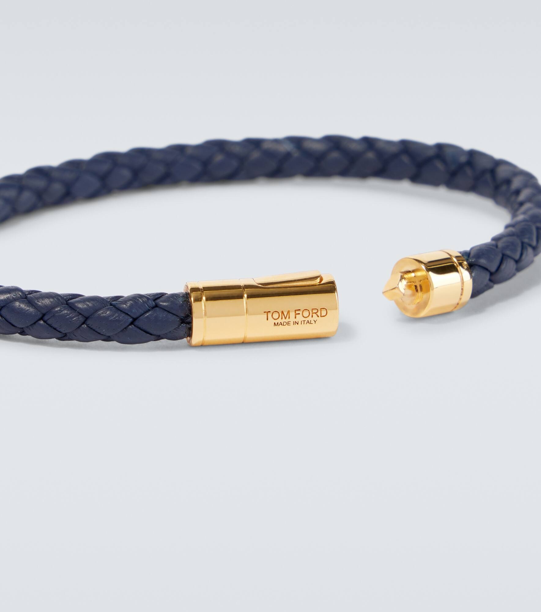 Logo braided leather bracelet - 3