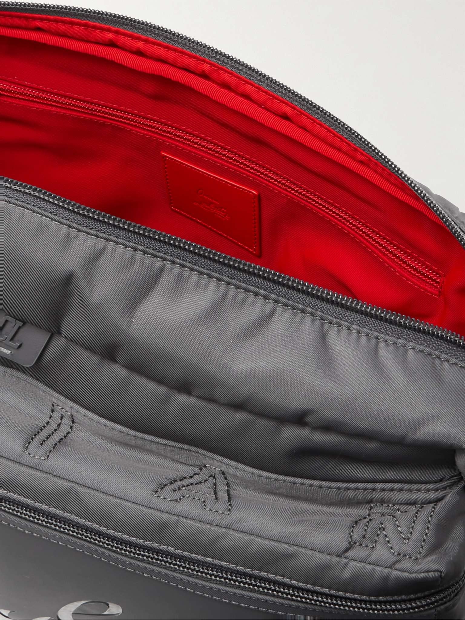 Loubideal Logo-Debossed Rubber and Shell Messenger Bag - 3