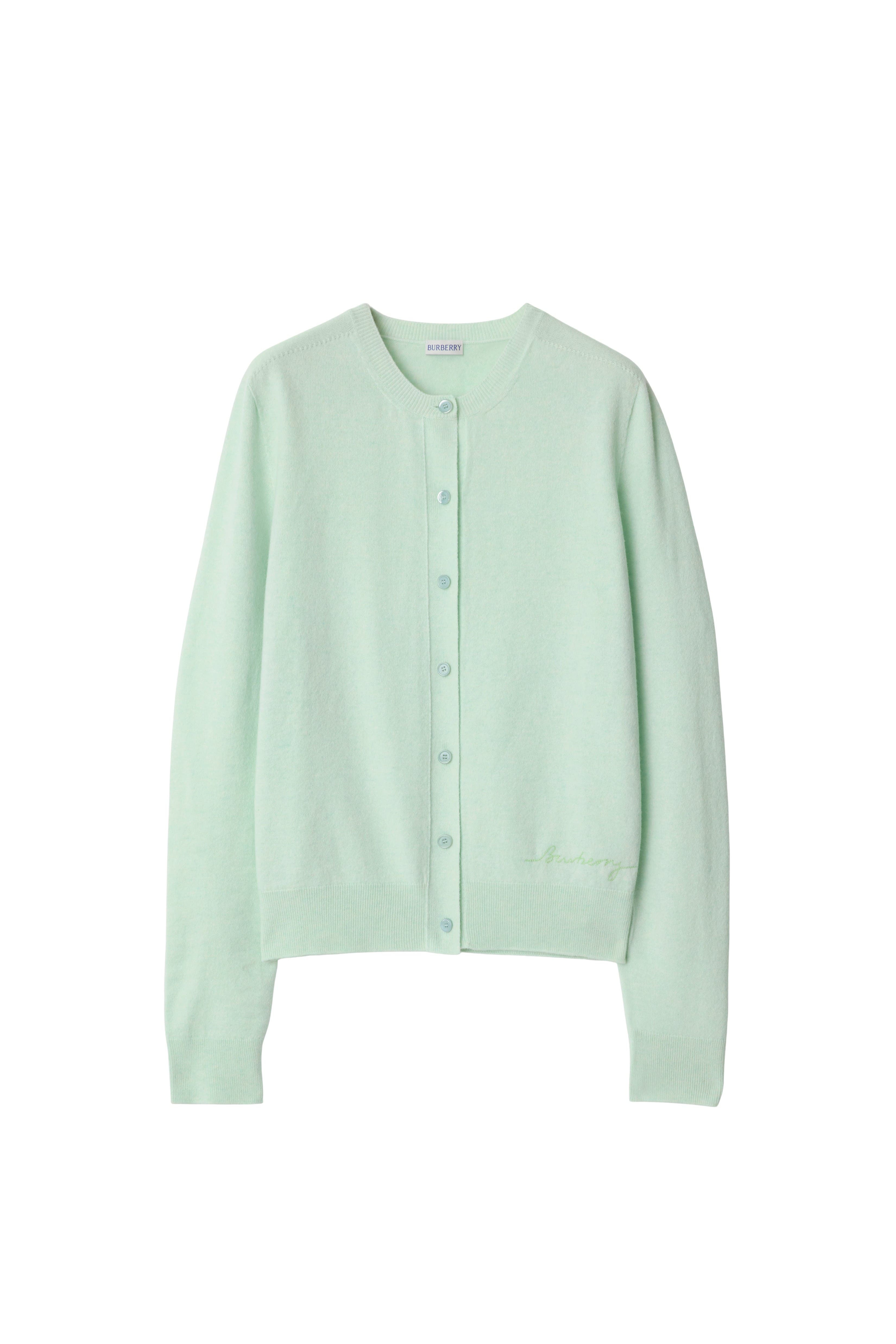 burberry Cashmere Blend Cardigan in Pale Mint at Nordstrom - 2