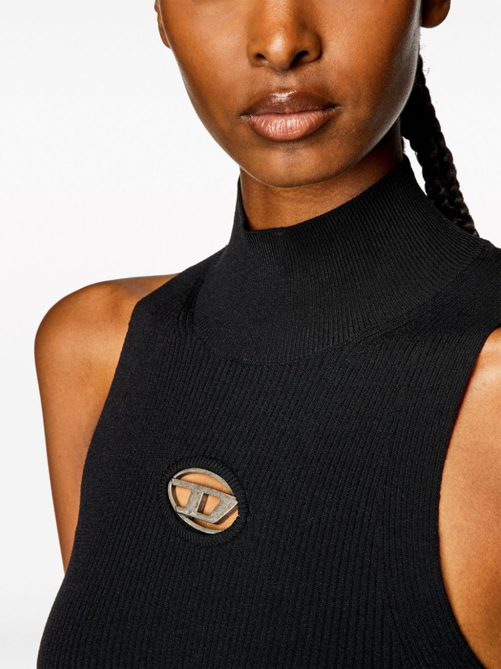 M-Onervax Oval D-plaque mock-neck dress - 4