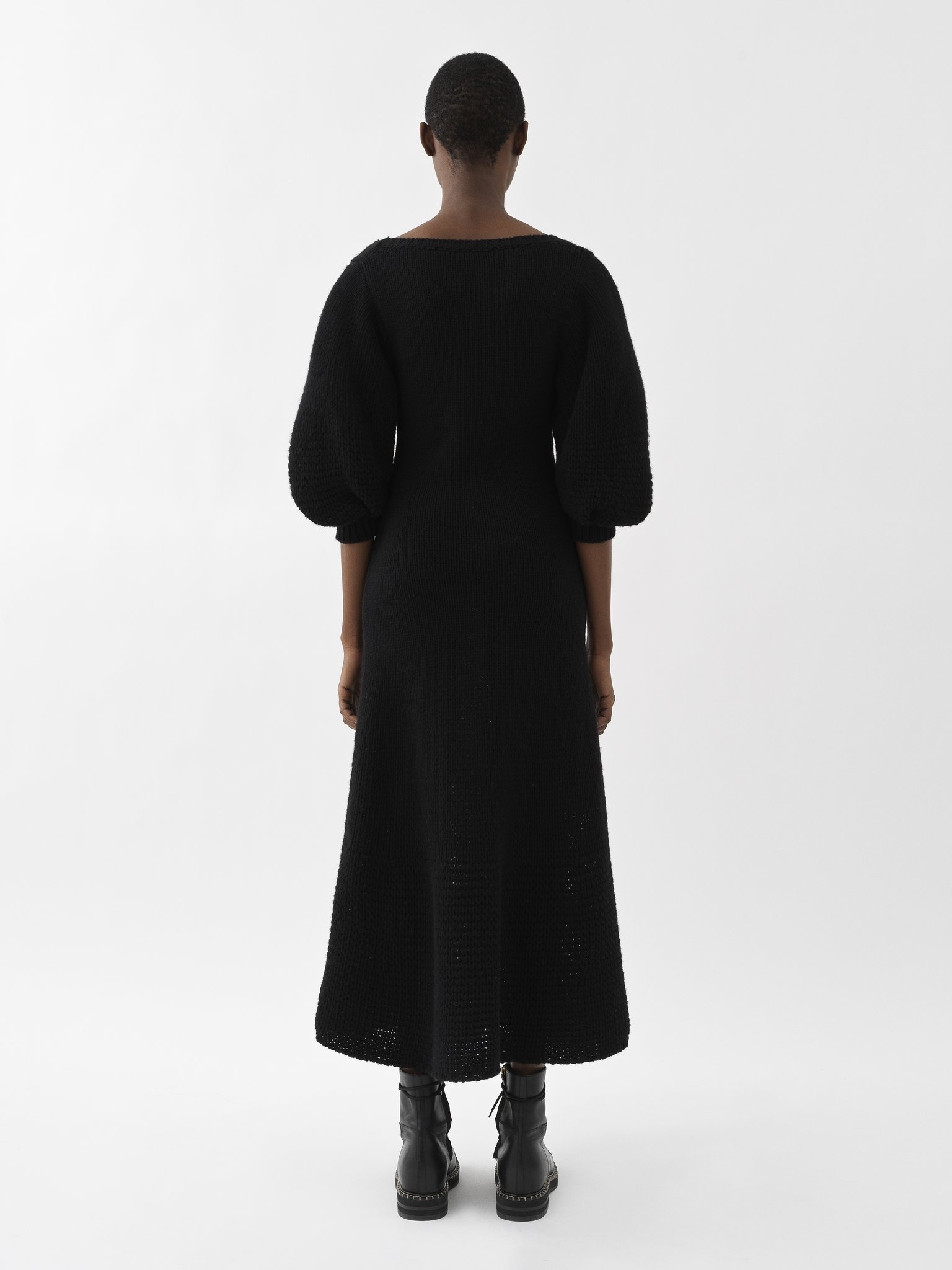 FLARED KNITTED DRESS - 4