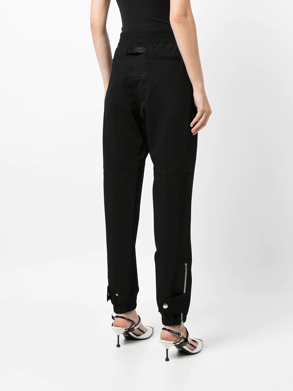 tapered buckle detail trousers - 4