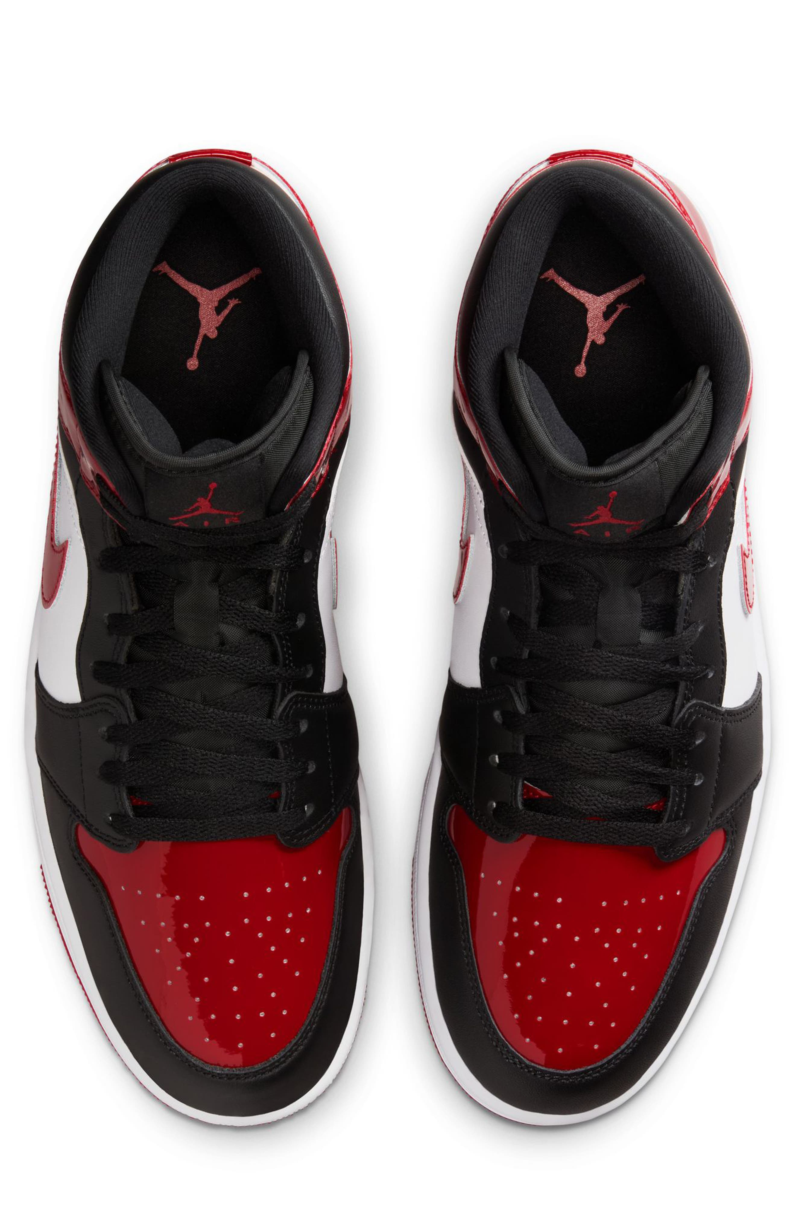 Air Jordan 1 Mid SE Sneaker in Black/Varsity Red at Nordstrom - 3