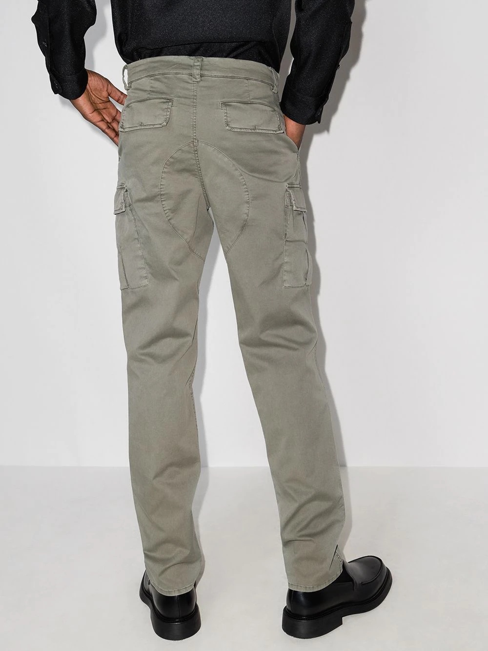 Dyed straight-leg cargo chinos - 3