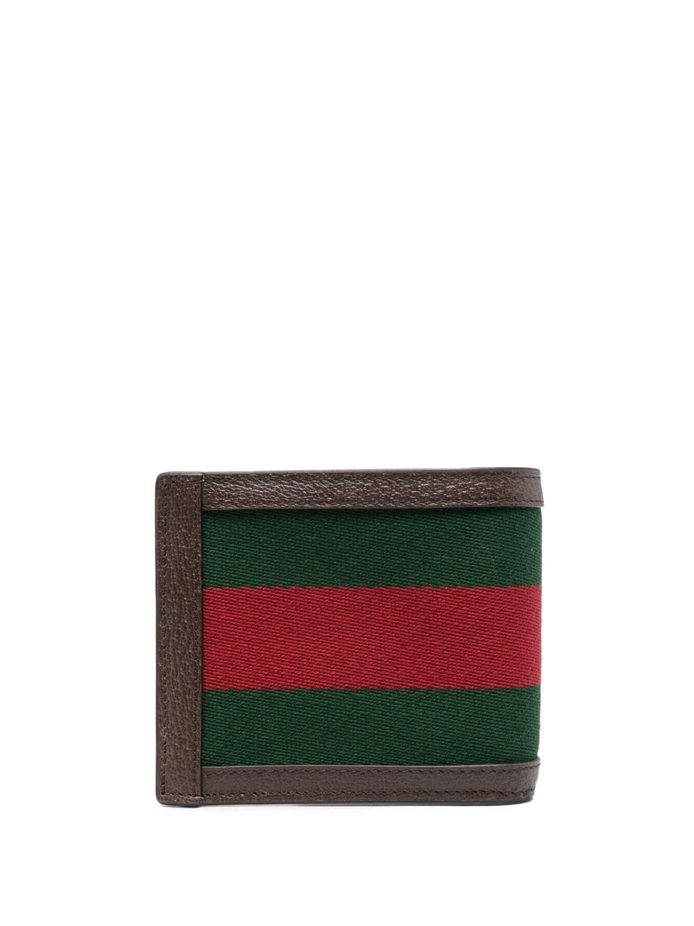 Web-stripe leather-trim wallet - 2