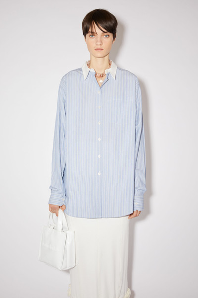 Acne Studios Striped cotton shirt - Blue/white outlook