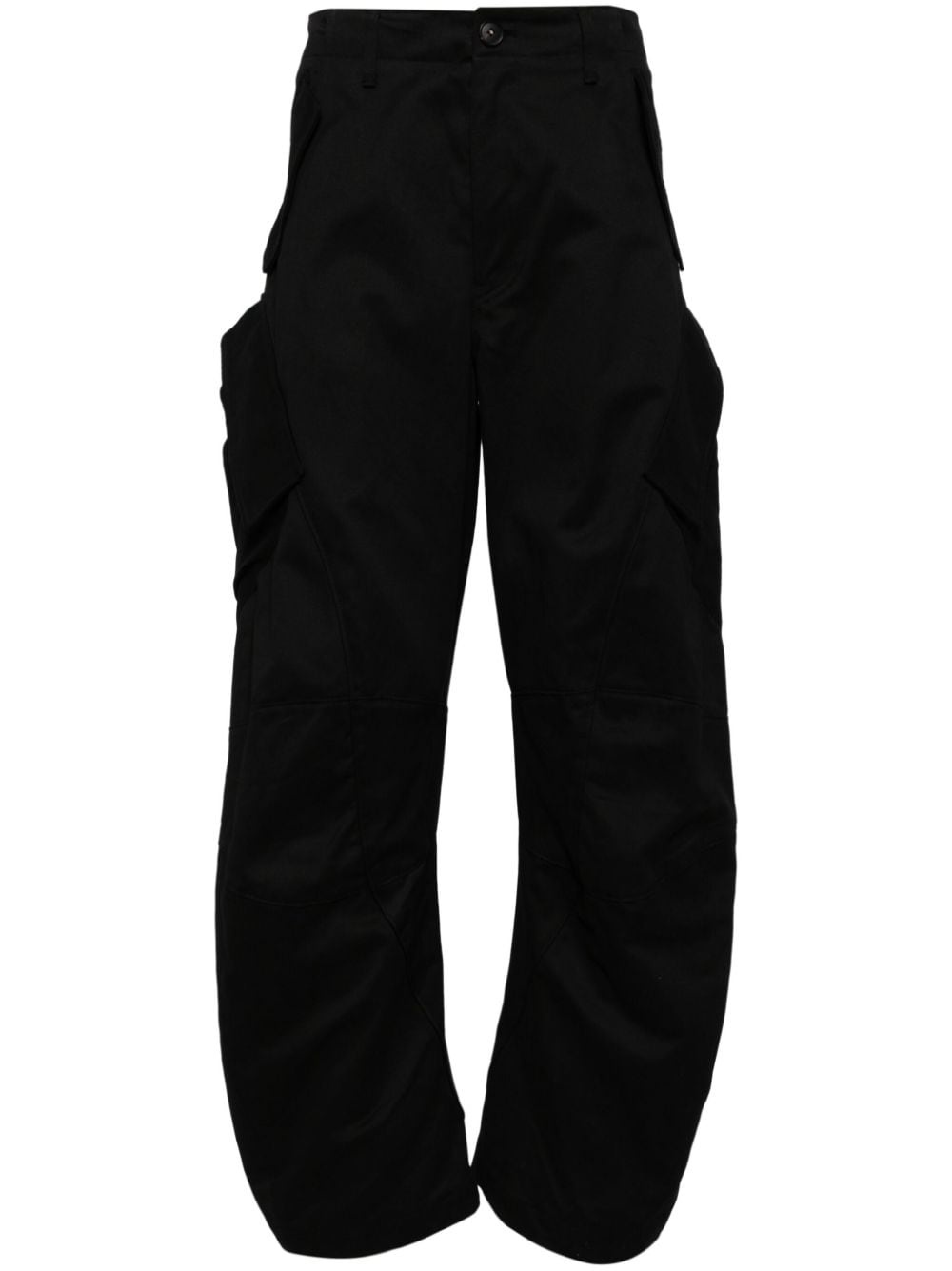 curved multi-pocket trousers - 1