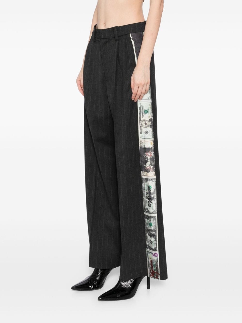 dollar-print trousers - 3