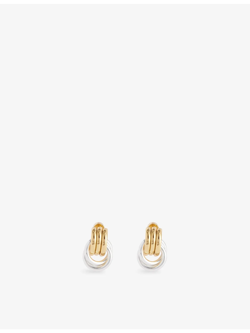 Baby Knot yellow gold-plated metal earrings - 1
