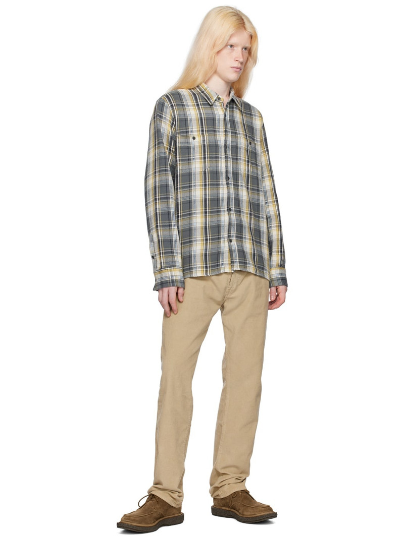 OFFICINE GÉNÉRALE Gray & Off-White Ahmad Shirt outlook