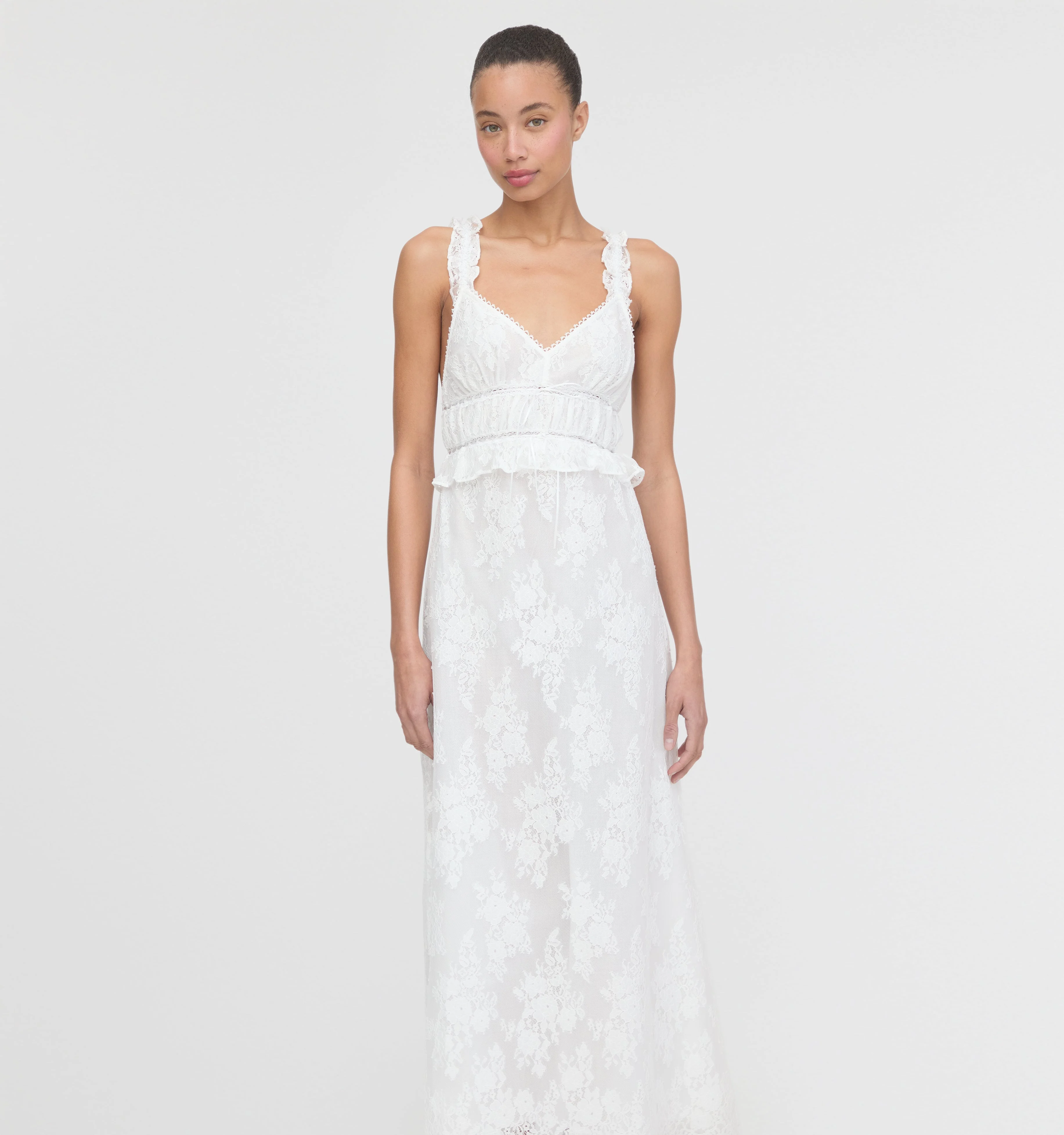 The Bonnie Nightgown - White Magnolia Lace - 1