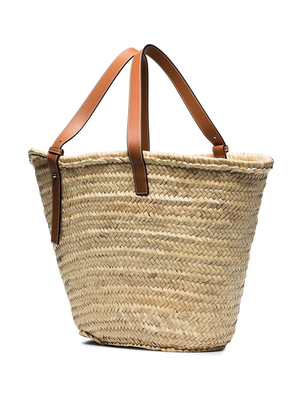 Basket straw tote bag - 3