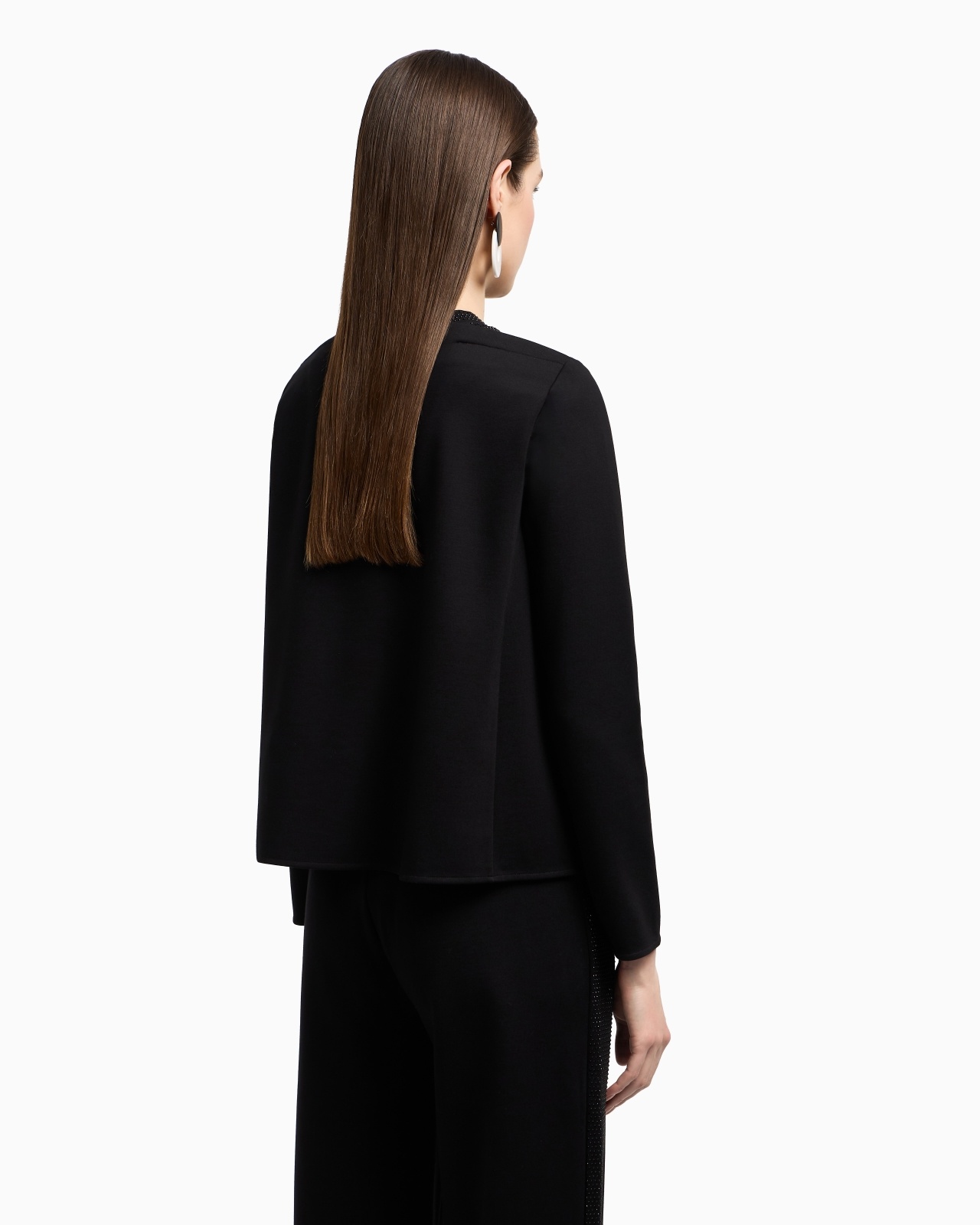 INTERLOCK JERSEY SWEATSHIRT WITH MICRO-STUD INSERTS - 3