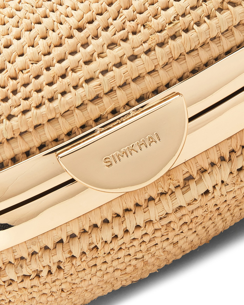Bridget Raffia Oyster Shell Clutch - 6