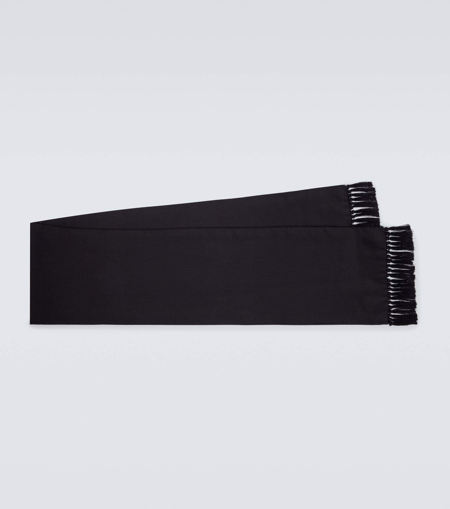 Fringed silk scarf - 1