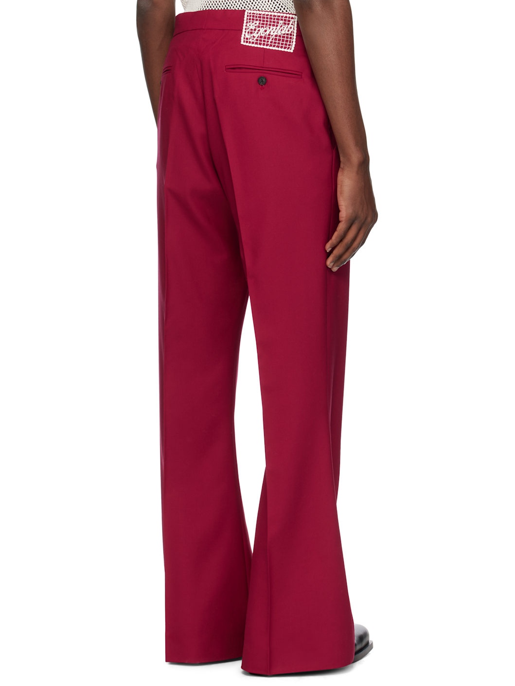 SSENSE Exclusive Burgundy Samy Trousers - 3