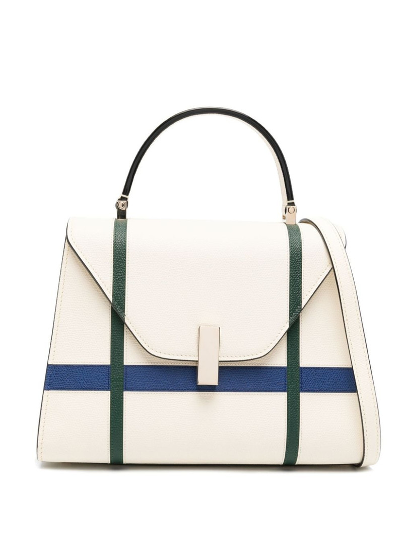 Iside Geometric leather tote bag 1