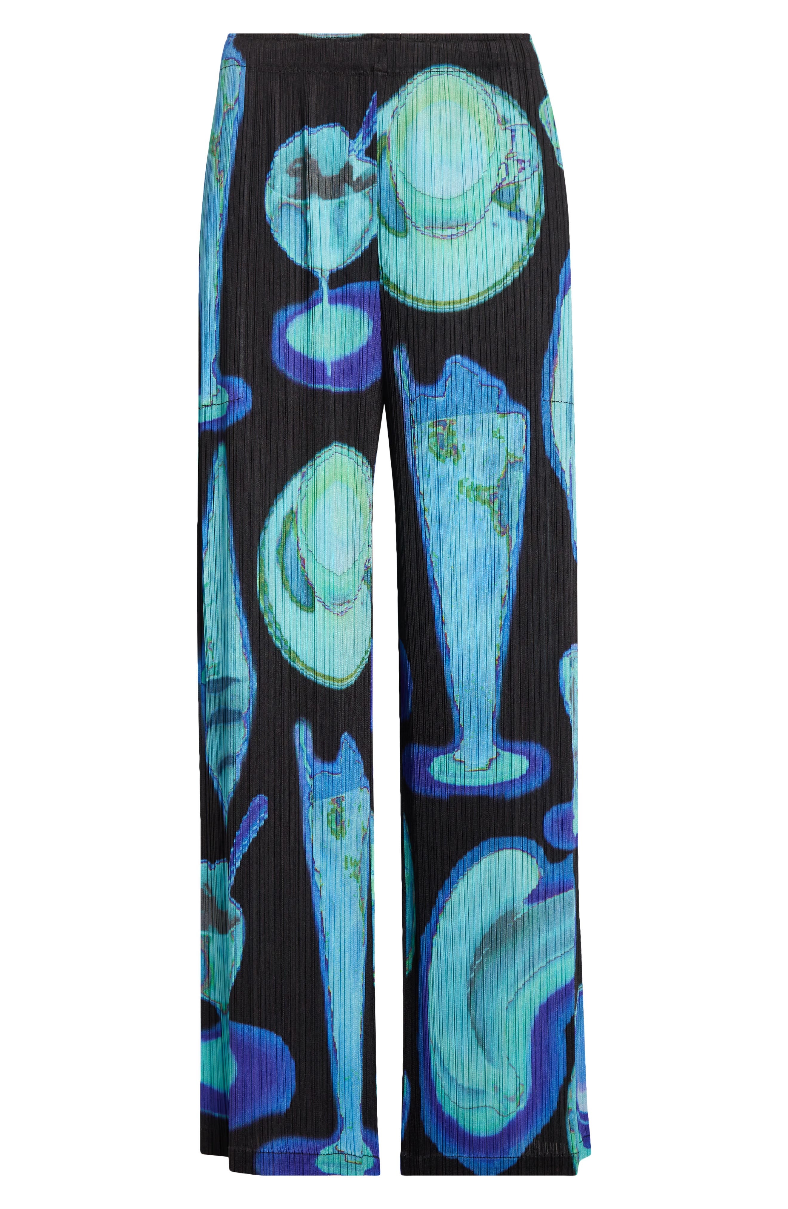 Pleats Please Issey Miyake Thermal Floods Print Pleated Pants in Black at Nordstrom - 6