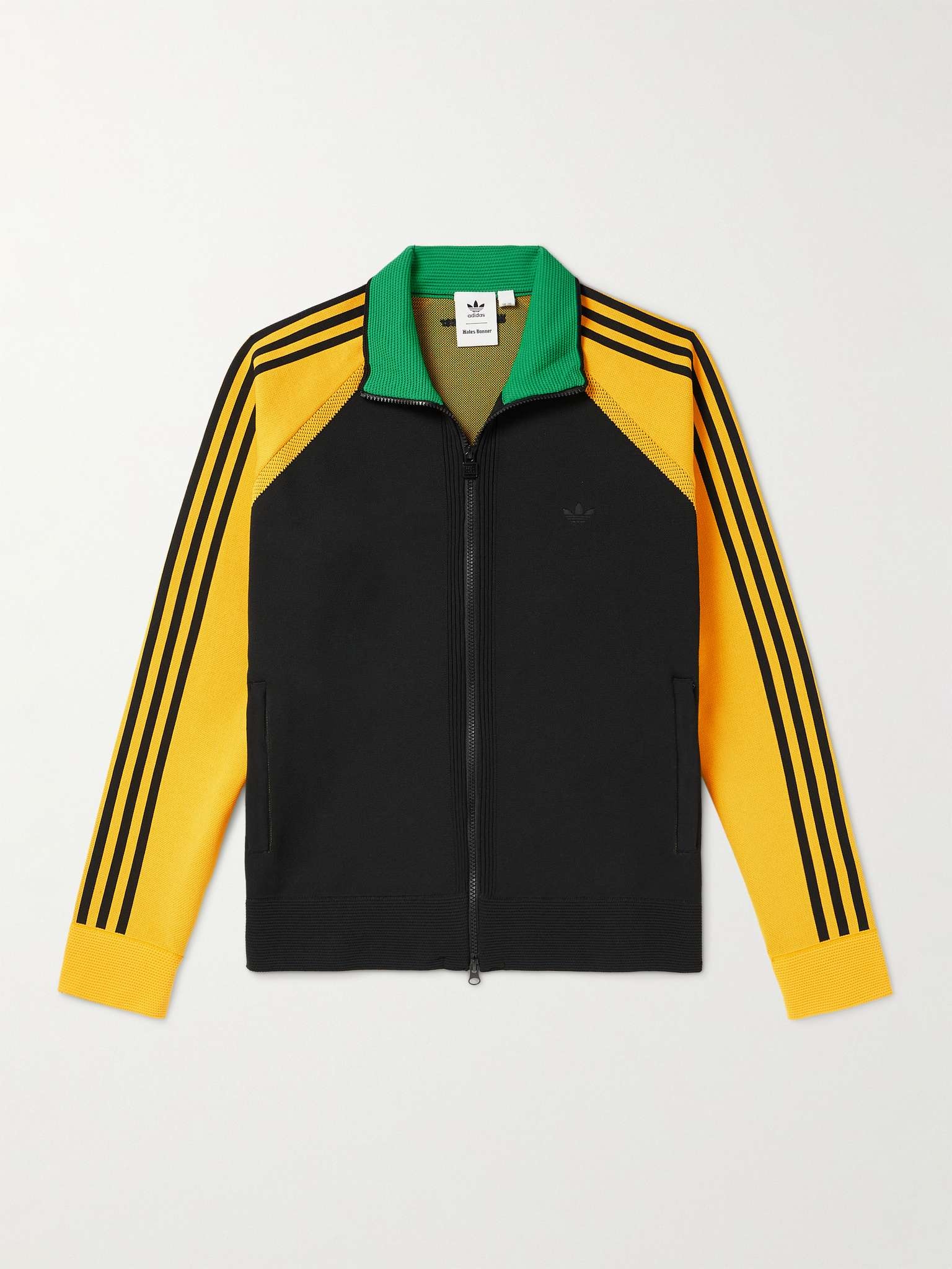 + Wales Bonner Two-Tone Knitted Zip-Up Track Jacket - 1