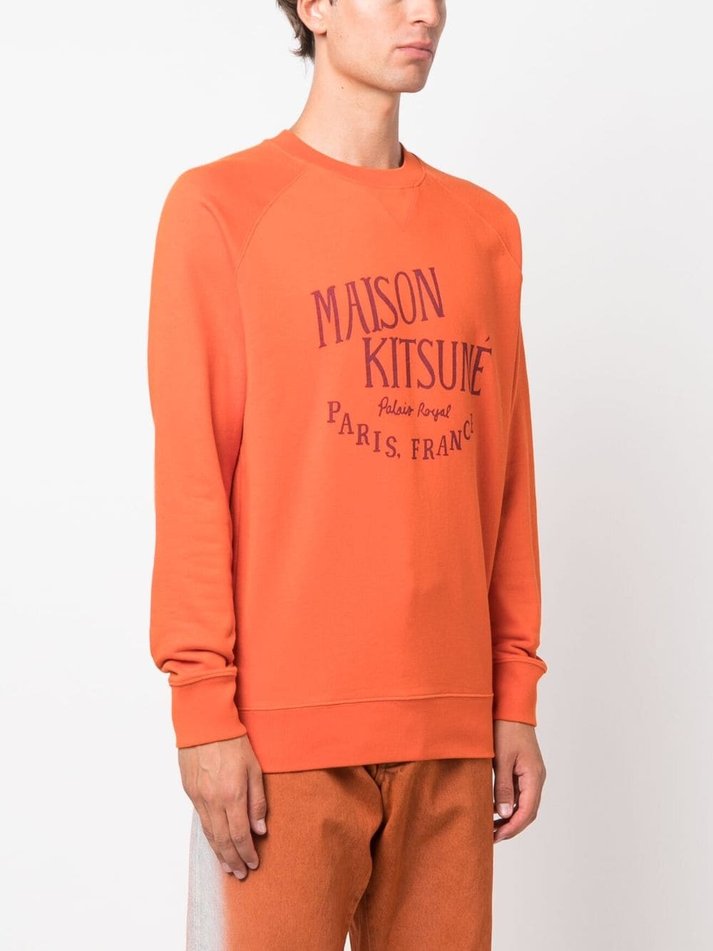 logo-print cotton sweatshirt - 3