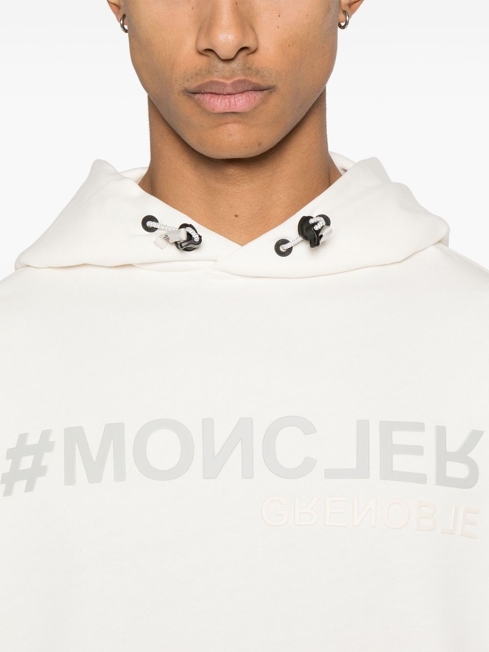 mirrored-logo hoodie - 5