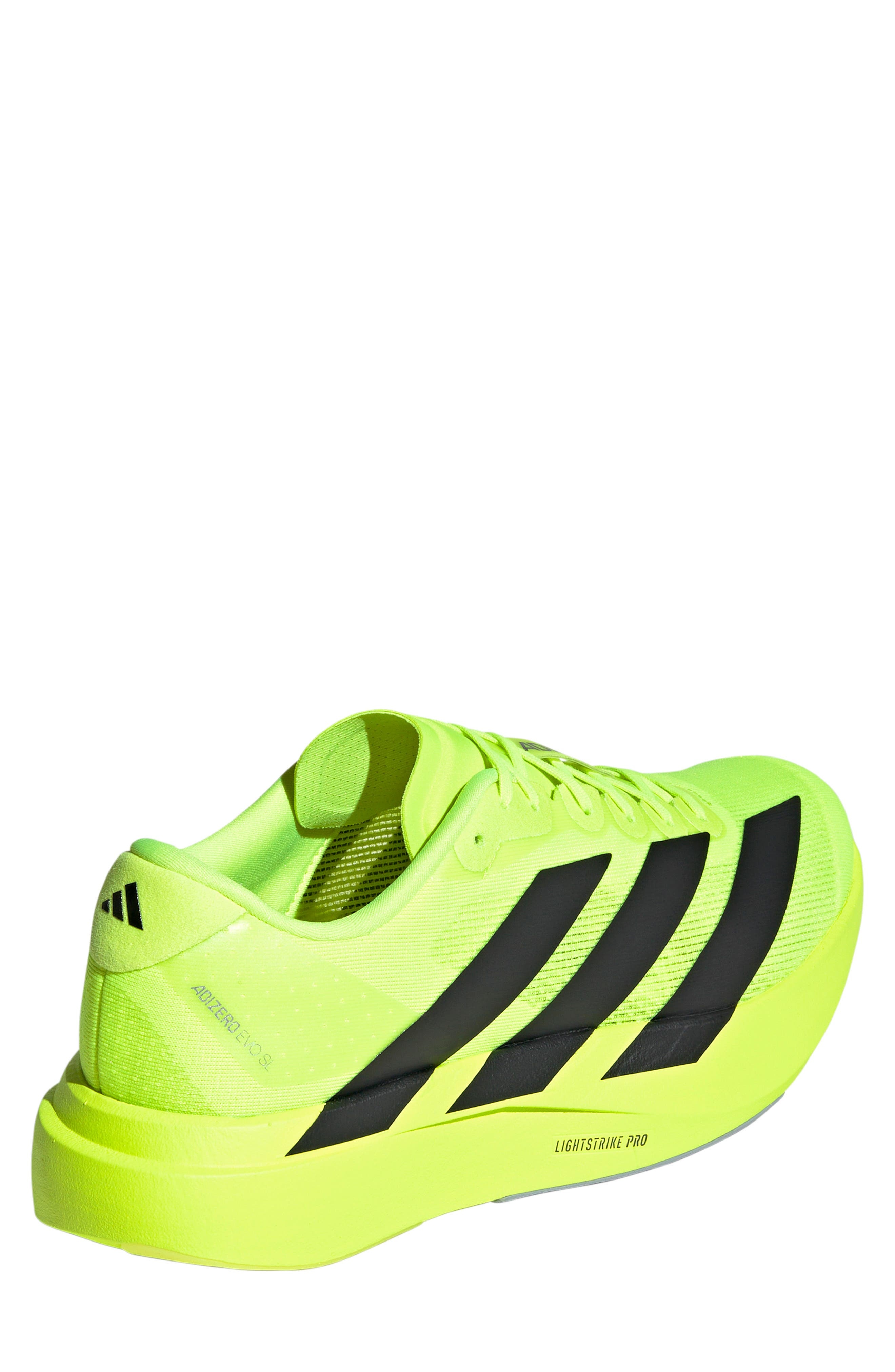 adidas Gender Inclusive Adizero Evo SL Running Shoe in Lemon/Black/Matte Silver at Nordstrom - 2