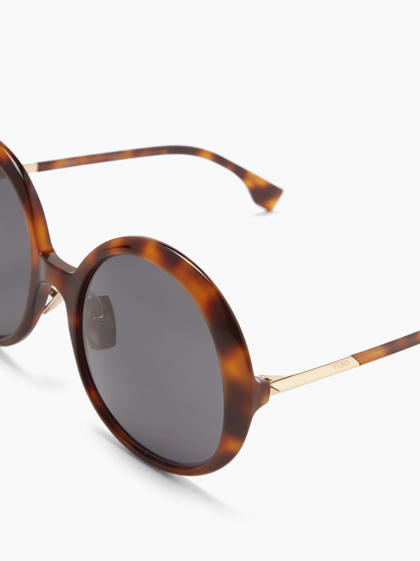 Round tortoiseshell-acetate sunglasses - 2