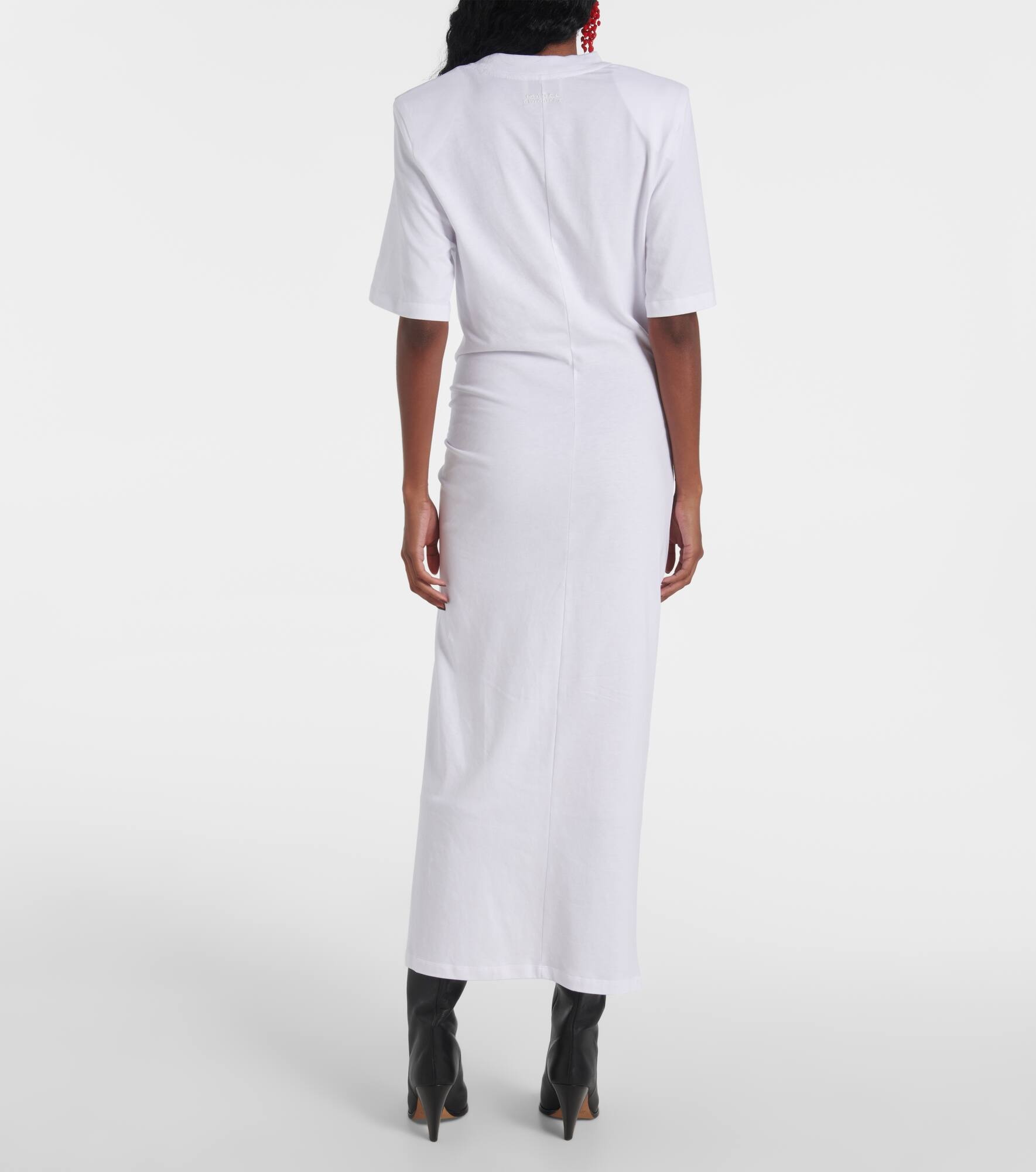 Lexia gathered cotton midi dress - 3