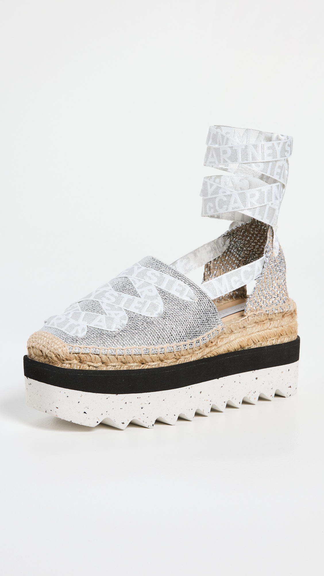 Gaia Laminated Cotton Platform Espadrilles - 1