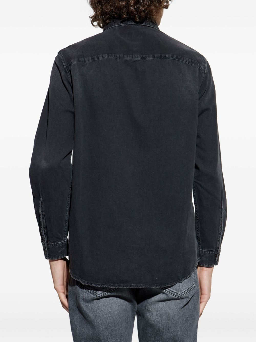 D-Simply embroidered denim shirt - 4