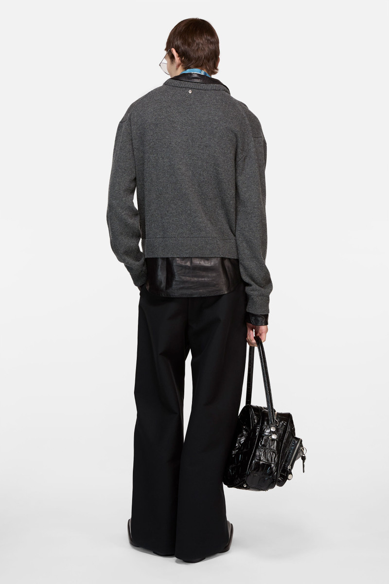 Layered wool jumper - Grey 3