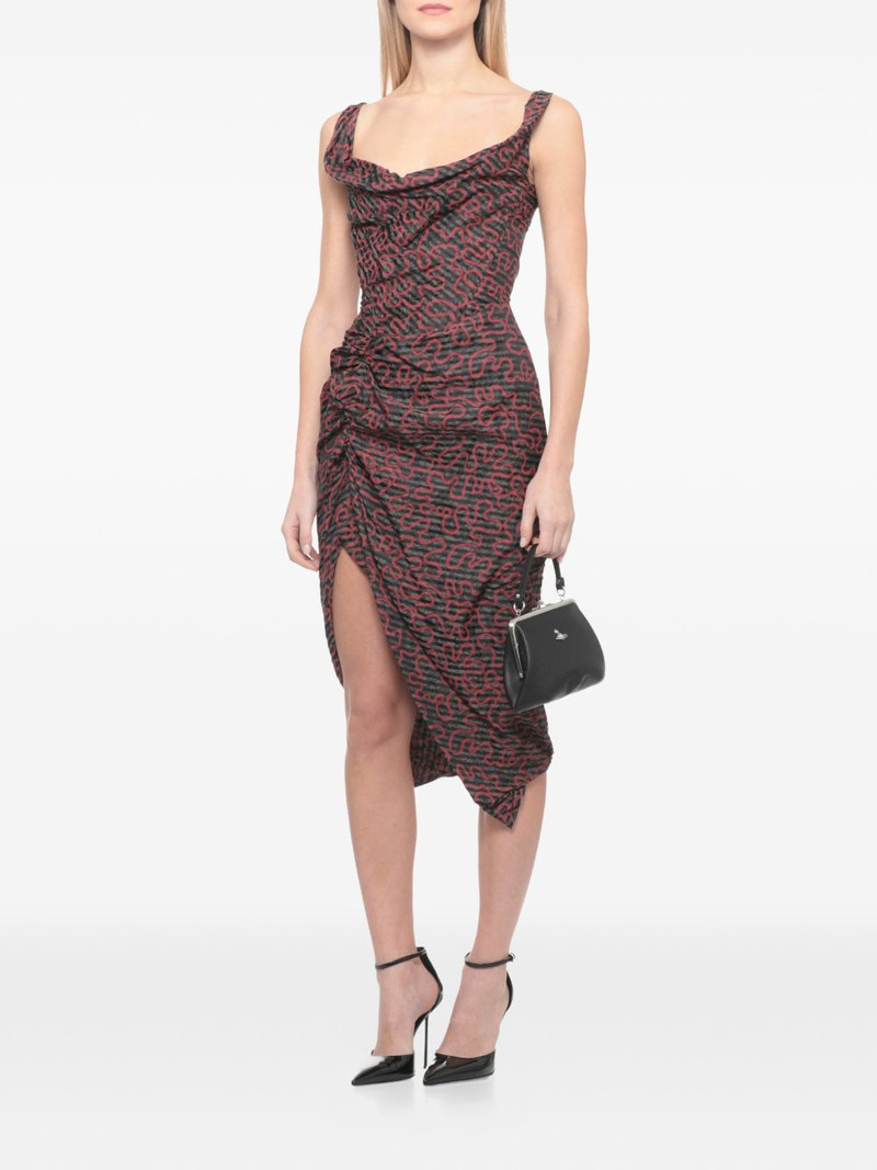 Vivienne Westwood draped print-detail midi dress outlook