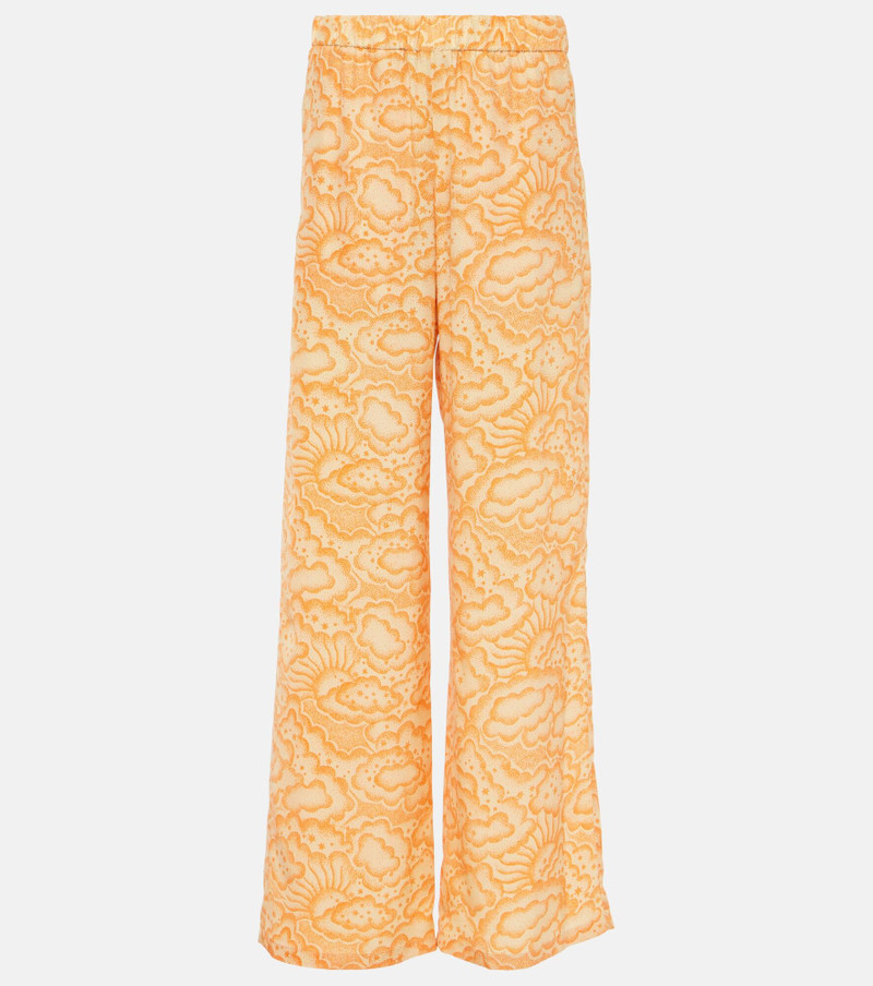 silk wide-leg trousers - 1