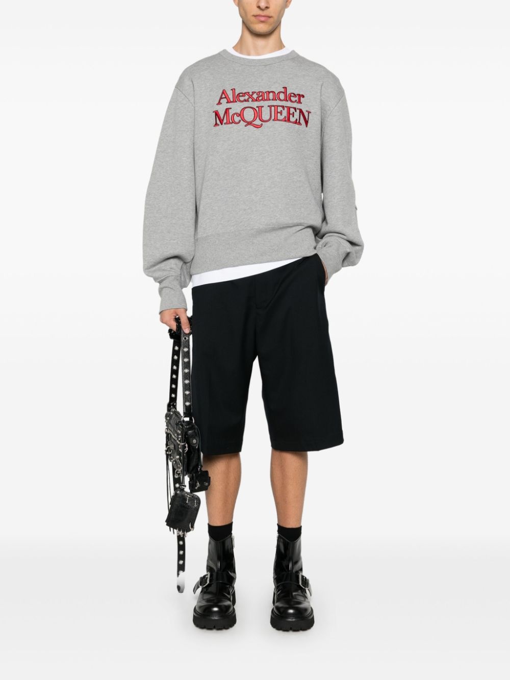 logo-print cotton sweatshirt - 2