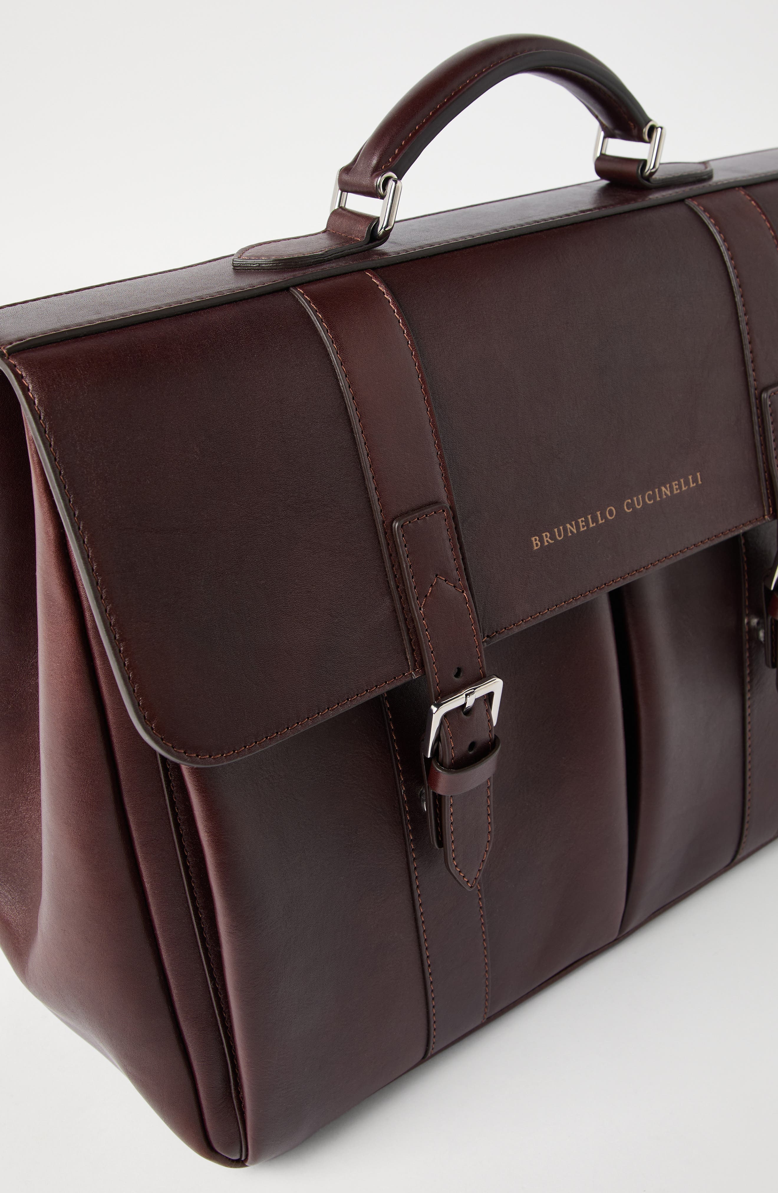 Brunello Cucinelli Calfskin briefcase in Burgundy at Nordstrom - 4